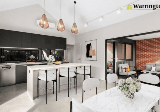 Modern kitchen and living area in a renovated Camberwell home